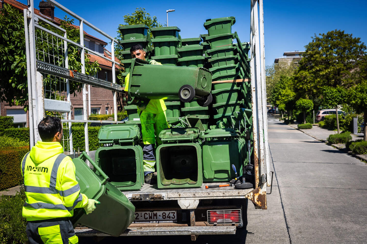 Groene afvalcontainer