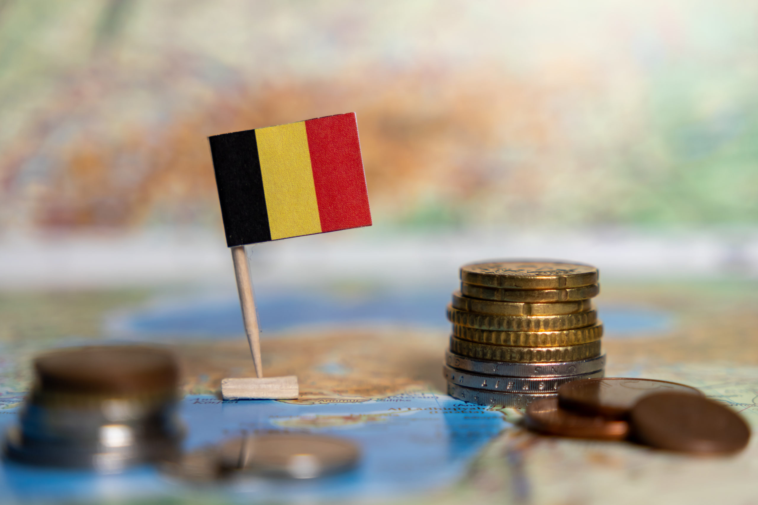 Belgische vlag en calculator