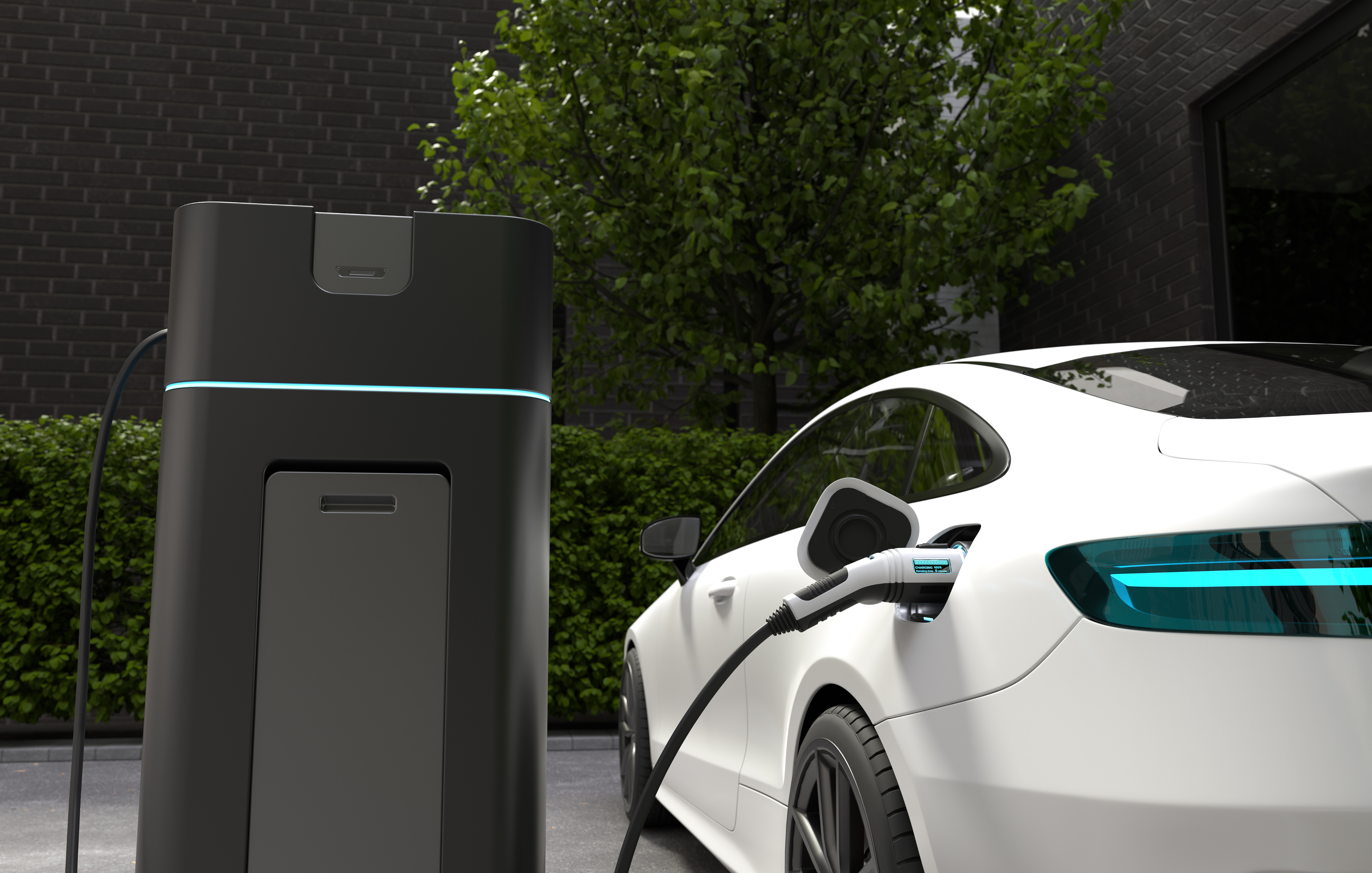 Elektrische auto aan laadpaal