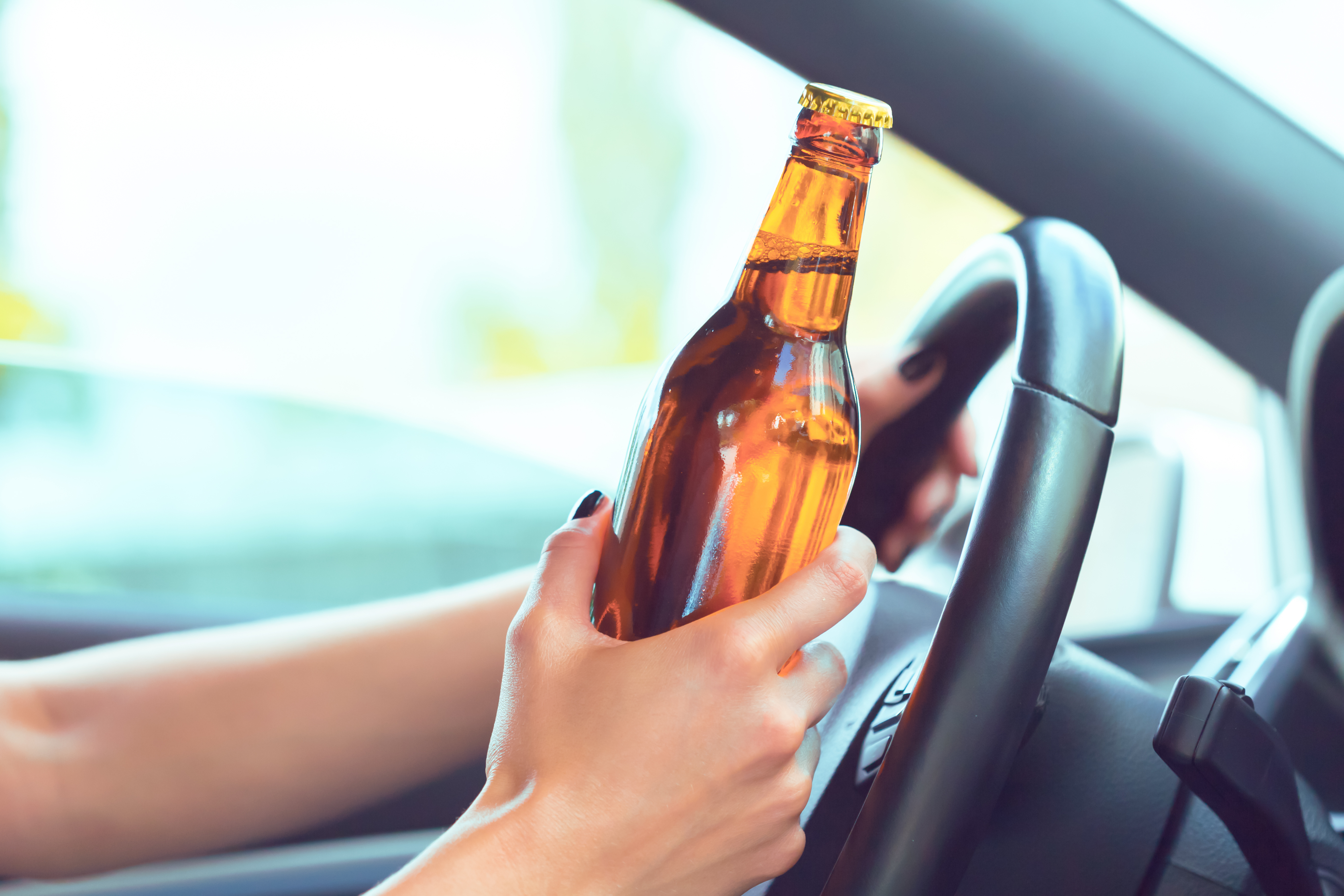 Bestuurder met alcoholtest